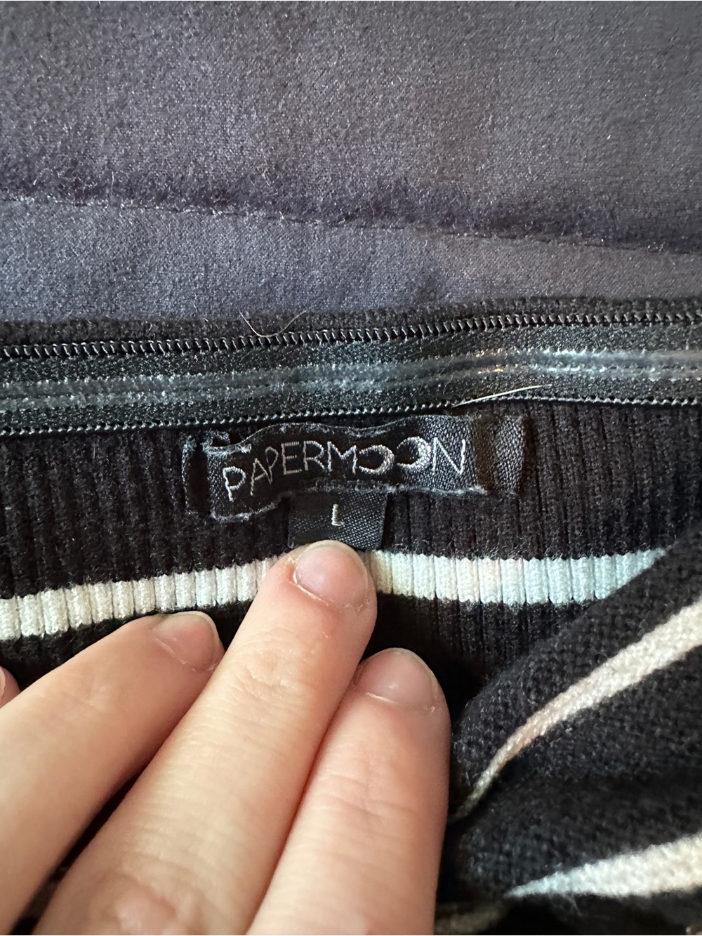 Dry Goods Black and White Striped Twist-Front Crop Top - Picture 3 of 3